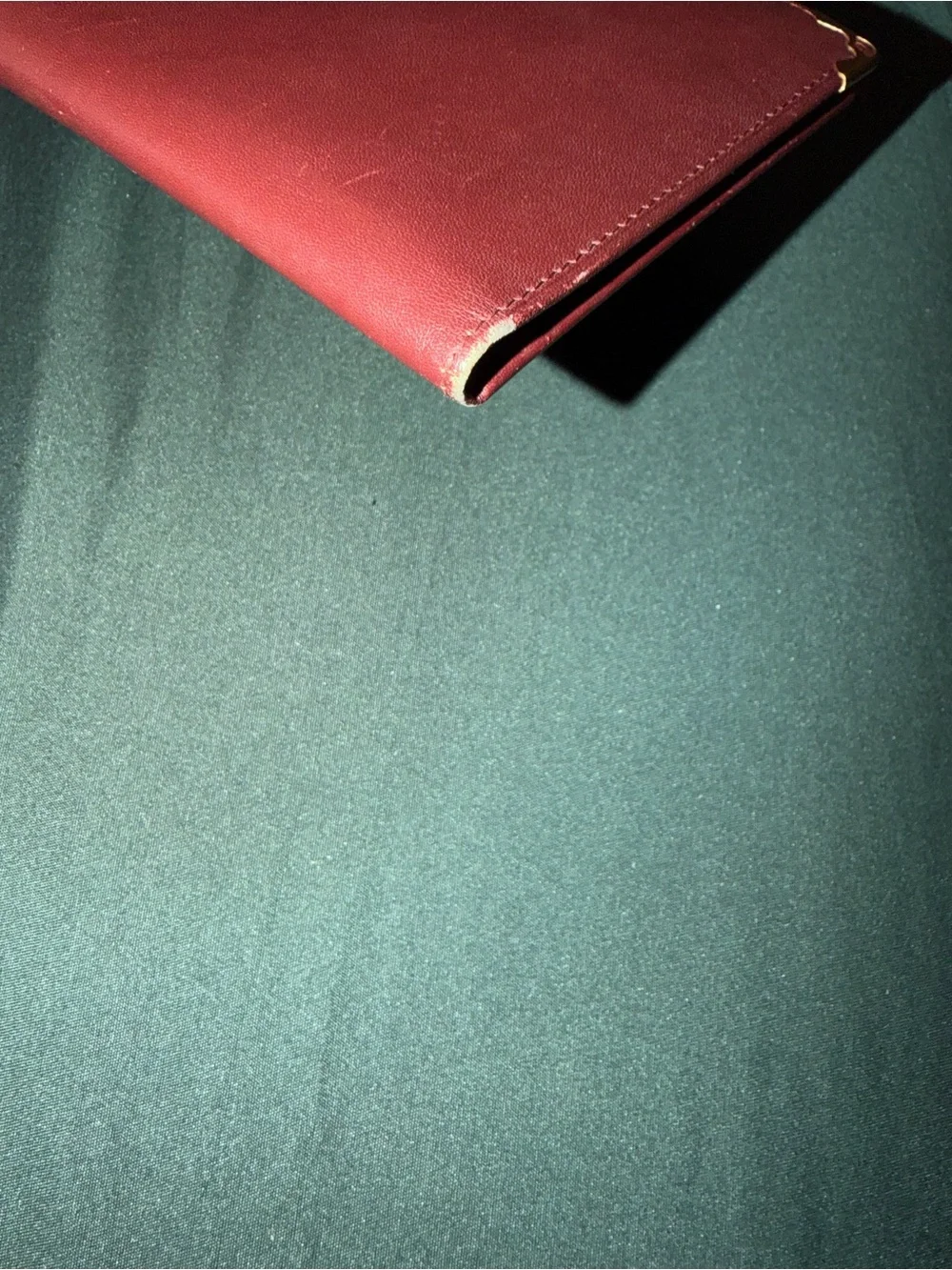 Cartier Burgundy Leather Wallet with Gold hardware Corners
